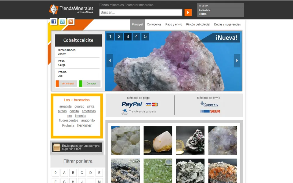 Catálogo de minerales de AFlores